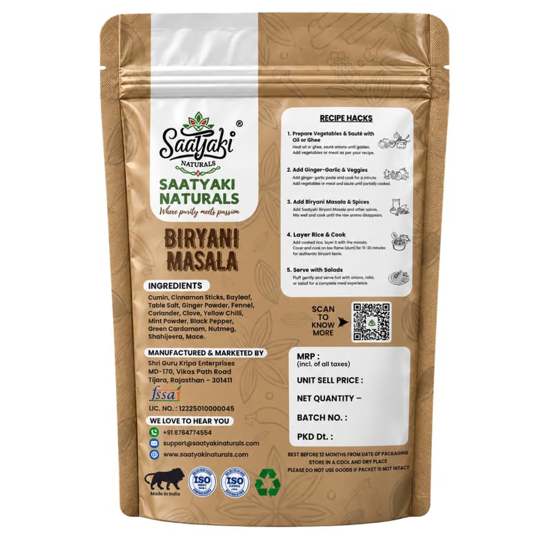Image 5 of SAATYAKI NATURALS Hyderabadi Biryani Masala