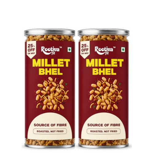Image 1 of Millet Bhel / 100 g (Pack of 2) for the product ROOTIVAFIT Millet Bhel Chatpata Multigrain Snack