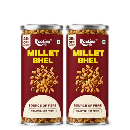 Image 1 of Millet Bhel / 100 g (Pack of 2) for the product ROOTIVAFIT Millet Bhel Chatpata Multigrain Snack