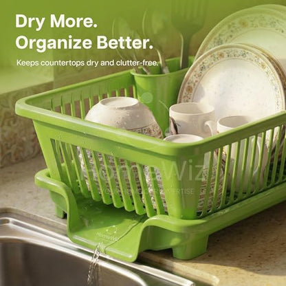 Image 3 of HomeWiz Plastic Dish Drying Rack 43x30x20 cm