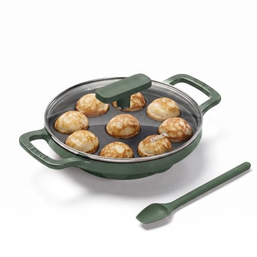 Image 1 of Default Title for the product Ember Cookware Pre-Seasoned Cast Iron Appe Pan 20 cm with Glass Lid