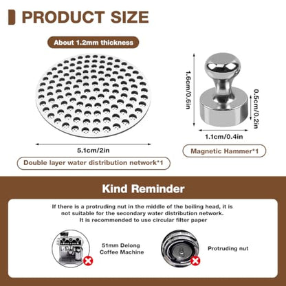 Image 2 of Supvox Puck Screen 51mm for Coffee Portafilter Magnetic Pickup Filter Disk