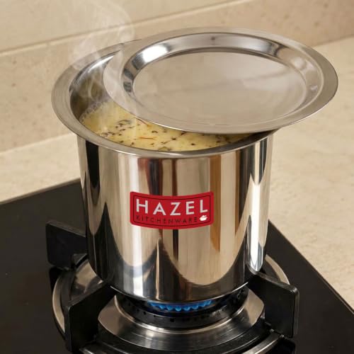 Image 2 of Gunj with Lid / 1.1 Litres for the product HAZEL Steel Milk Pot