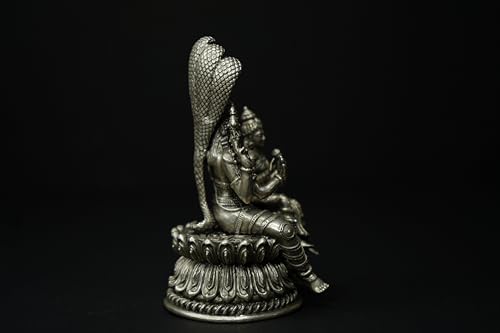 Image 3 of Dista Silvers 3D Vishnu Lakshmi Antique Idol 239.9g