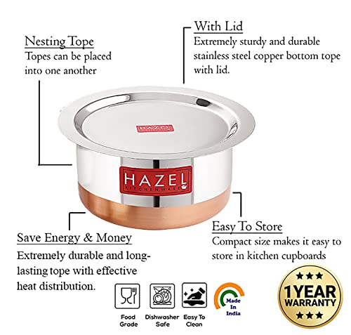Image 10 of HAZEL Stainless Steel Patila Set with Lid