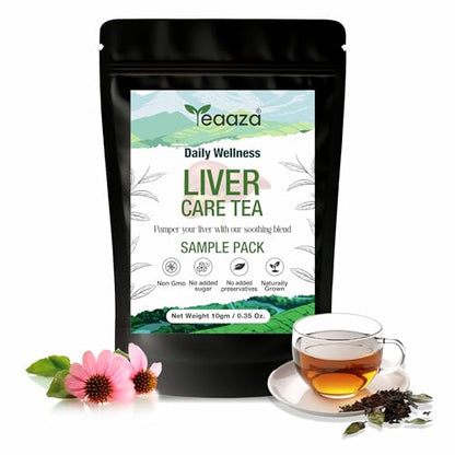 Image 1 of 10 Gram / Pack of 1 for the product Teaaza Liver Care Tea With Dandelion Root, Milk Thistle & Nettle 10 Grams