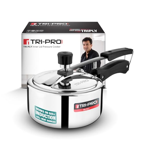 Image 2 of 2 Litres for the product BERGNER TriPro Triply Stainless Steel Inner Lid Pressure Cooker