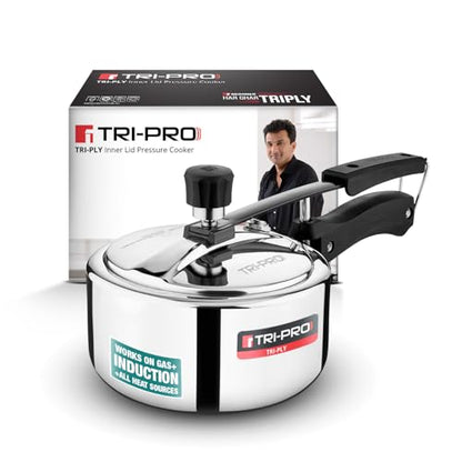 Image 2 of 2 Litres for the product BERGNER TriPro Triply Stainless Steel Inner Lid Pressure Cooker