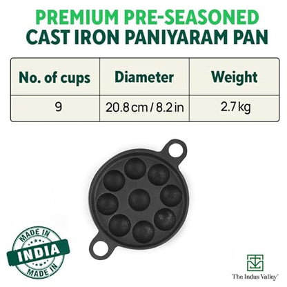 Image 16 of The Indus Valley Cast Iron Paniyaram Pan