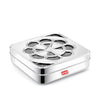 Image 1 of Default Title for the product AVIAS Flora 9 Square Stainless Steel Spice Box With See-Through Glass Lid
