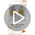 Image 2 of Gold Art India Chakra Laxmi Ganesh Silver Plated Yellow Idol (2.7" Inch)