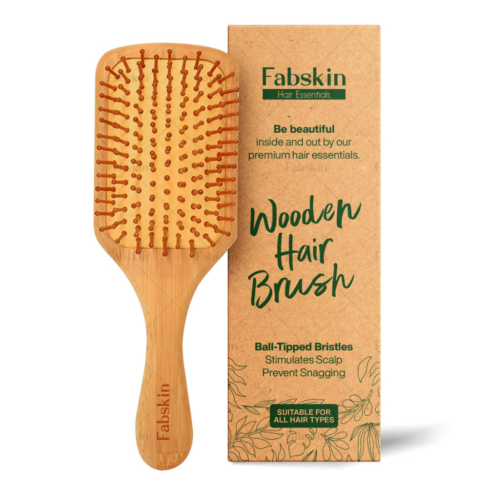 Image 1 of 1 Pc / Pack of 1 for the product Fabskin Wooden Hair Brush