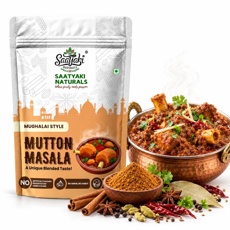 Image 3 of 200 g (Pack of 1) for the product SAATYAKI NATURALS Mughlai Mutton Masala