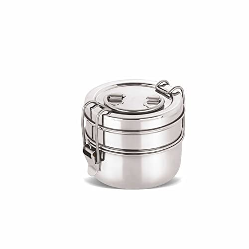 Image 2 of 800 ml / 2 tier for the product neelam Stainless Steel Tiffin Box Lunch Carrier
