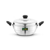 Image 1 of Steel Silver - 8 Idlis for the product Fortuna Idli Steamer Stainless Steel | 2 Plate, 8 Idlis | Idli Pot/Idli maker stainless steel, Gas & Induction compatible | Small idli maker | Multi Kadai (8 Idly)