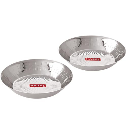 Image 6 of HAZEL Stainless Steel Snack Plate 20.7 cm, Set of 2
