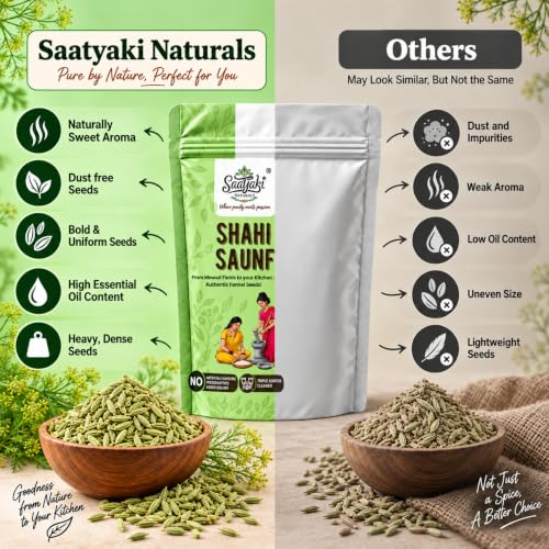Image 8 of SAATYAKI NATURALS Organic Fennel Seeds