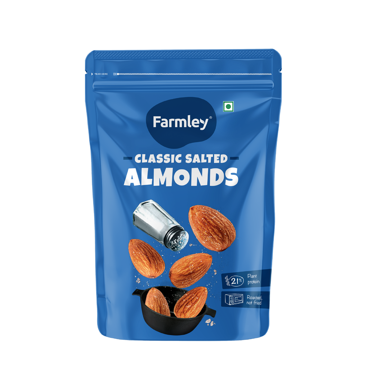 Image 3 of Farmley Classic Salted Almonds - Roasted, Not Fried