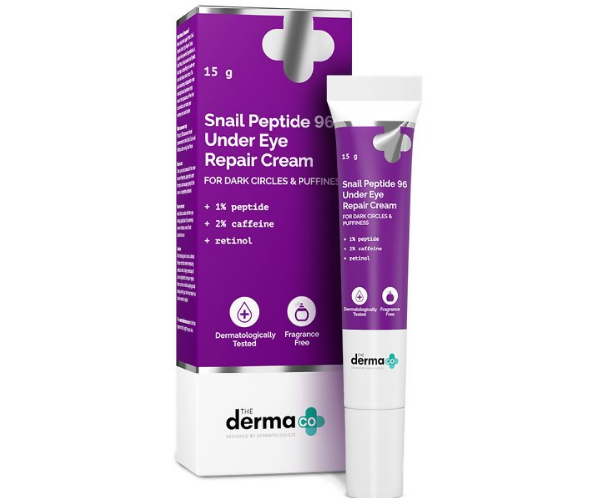 Image 1 of The Derma Co Snail Peptide 96 Under Eye Repair Cream With Snail Mucin & Peptide Complex For Dark Circles & Puffiness