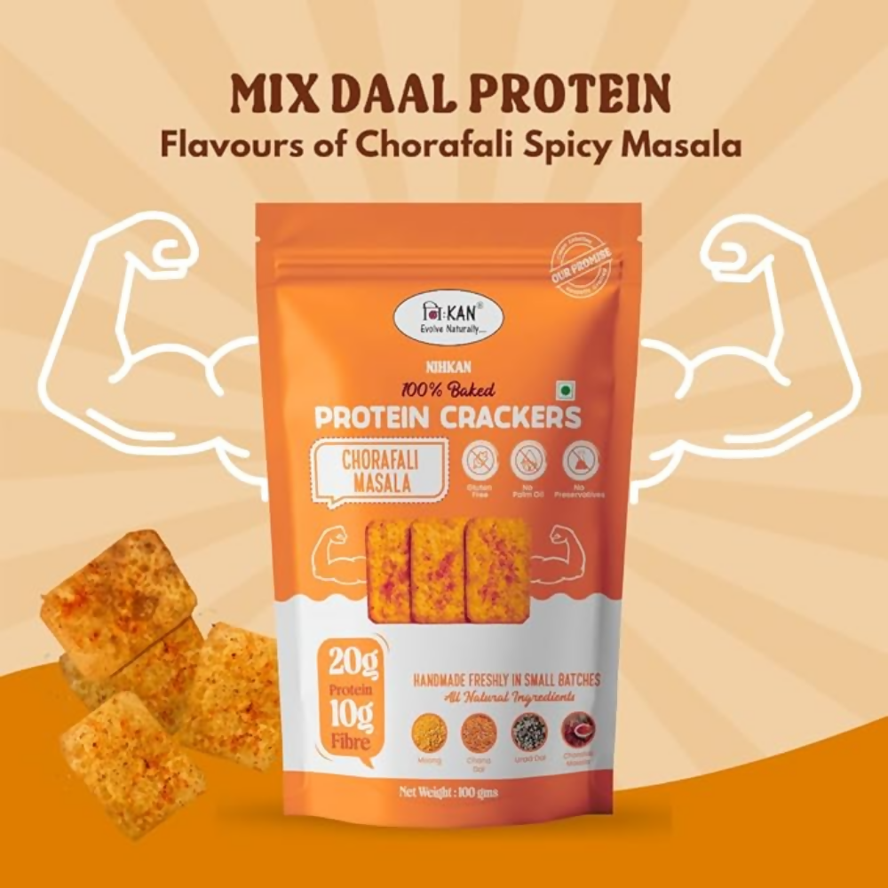 Image 3 of NIHKAN Protein Thins Crackers - Chorafali Masala