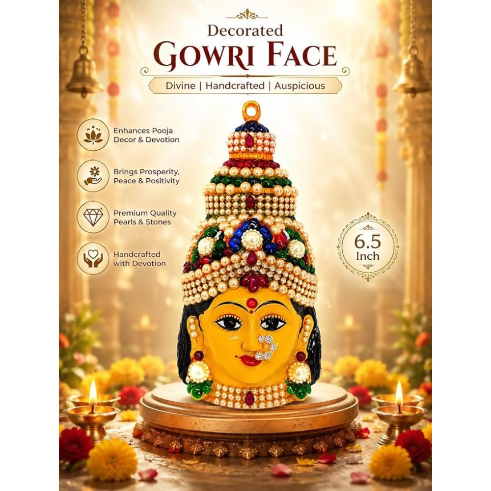 Image 3 of pmw - Decorated Gowri Face for Varalakshmi Pooja