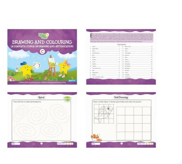 Image 1 of Default Title for the product Rising Star Kids Learning Drawing, Colouring & Origami Activity Book for Senior KG Set of 3| Learn To Colour| Paper Folding Book| Ages 5-6 Years