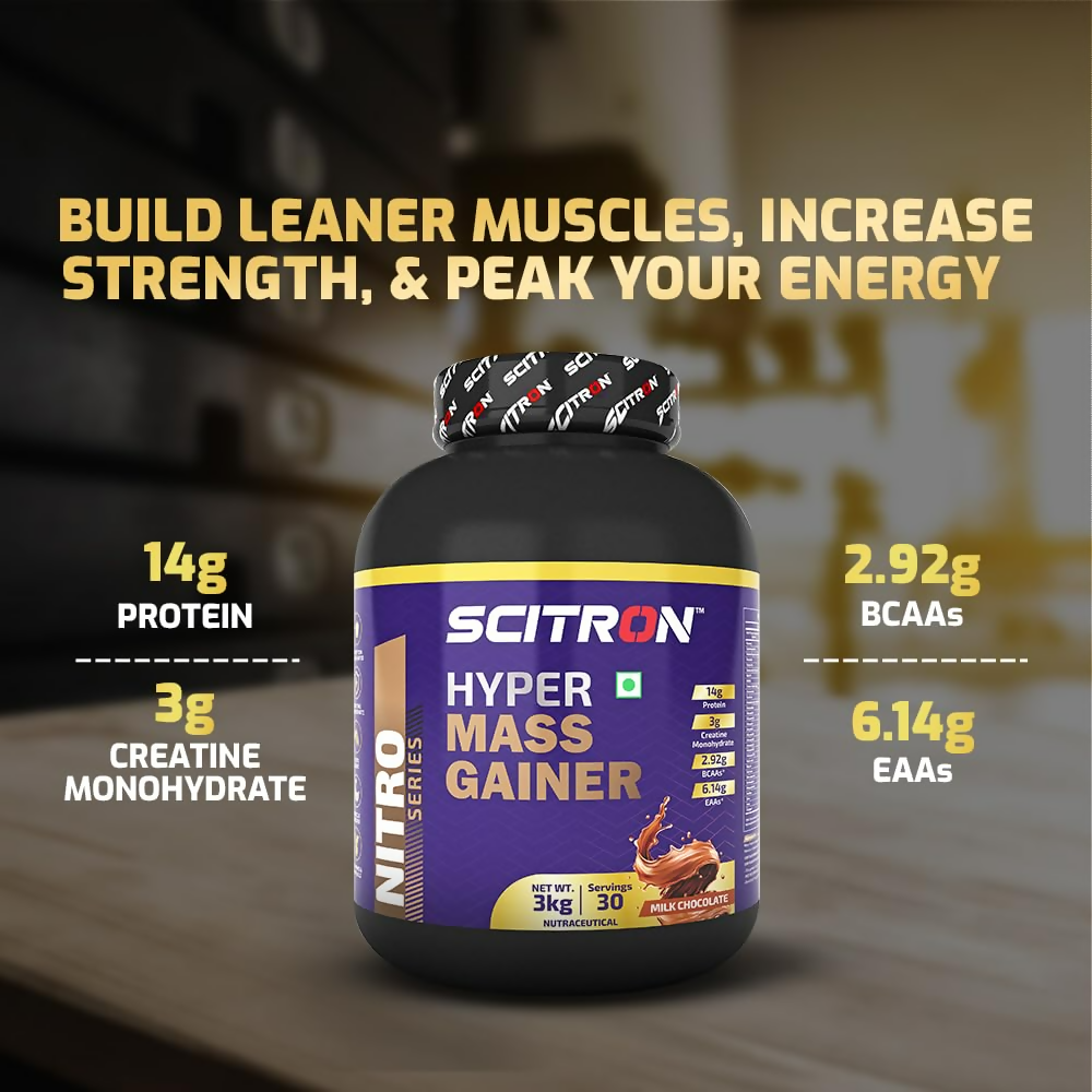 Image 9 of Scitron Nitro Series Hyper Mass Gainer Milk Chocolate