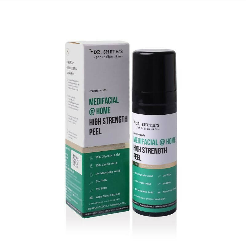 Image 1 of 30 ml / Pack of 1 for the product Dr. Sheth's Exfoliating Medifacial @ Home High Strength Peel AHA BHA Peeling Solution for Luminous, Even-Toned Skin
