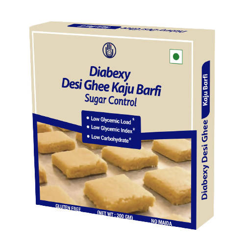 Image 1 of 200 gm / Pack of 1 for the product Diabexy Desi Ghee Sugar Free Kaju Barfi for Diabetics