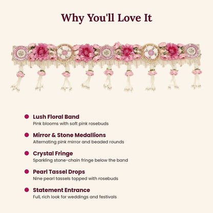 Image 4 of Renu's Creation Pink Floral Bloom Toran