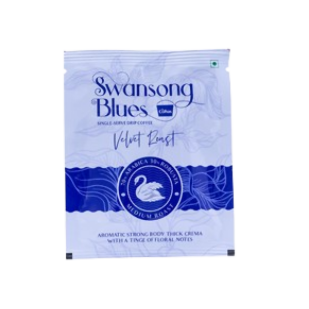 Image 6 of Cothas Swansong Blues Velvet Roast Pour Over Coffee Drip Bags | 70% Arabica 30% Robusta Coffee Powder