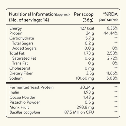 Image 6 of Happy Cultures 24g Protein Dubai Kunafa Chocolate Fermented Yeast Protein Isolate