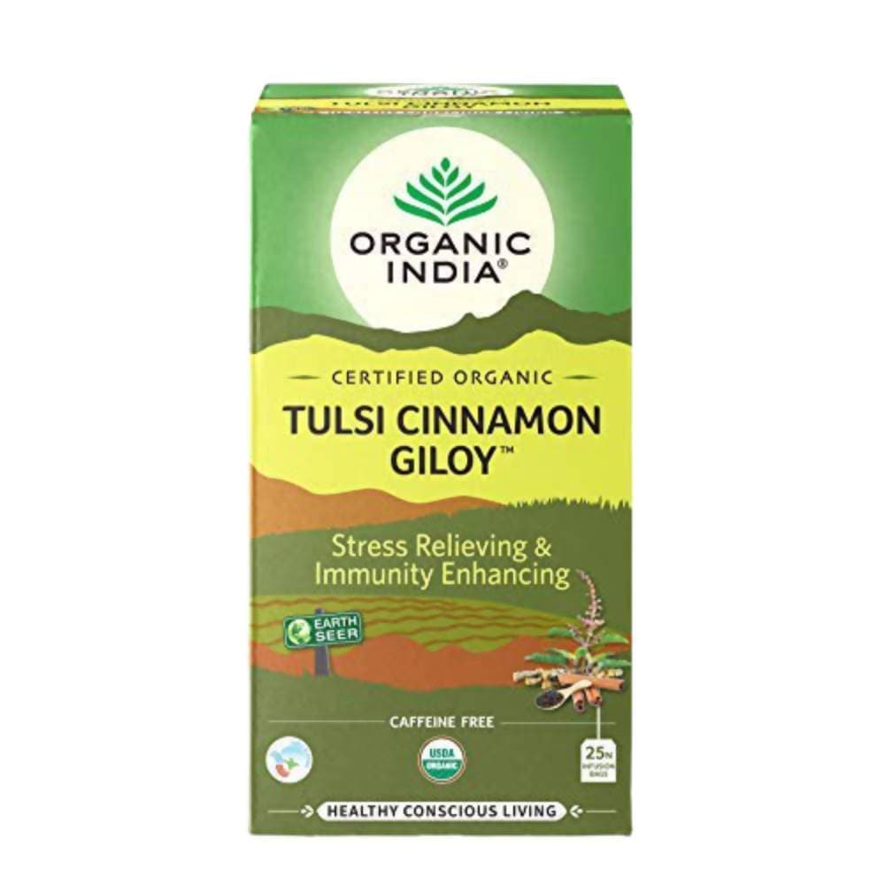 Image 1 of Organic India Tulsi Cinnamon Giloy Tea Bags