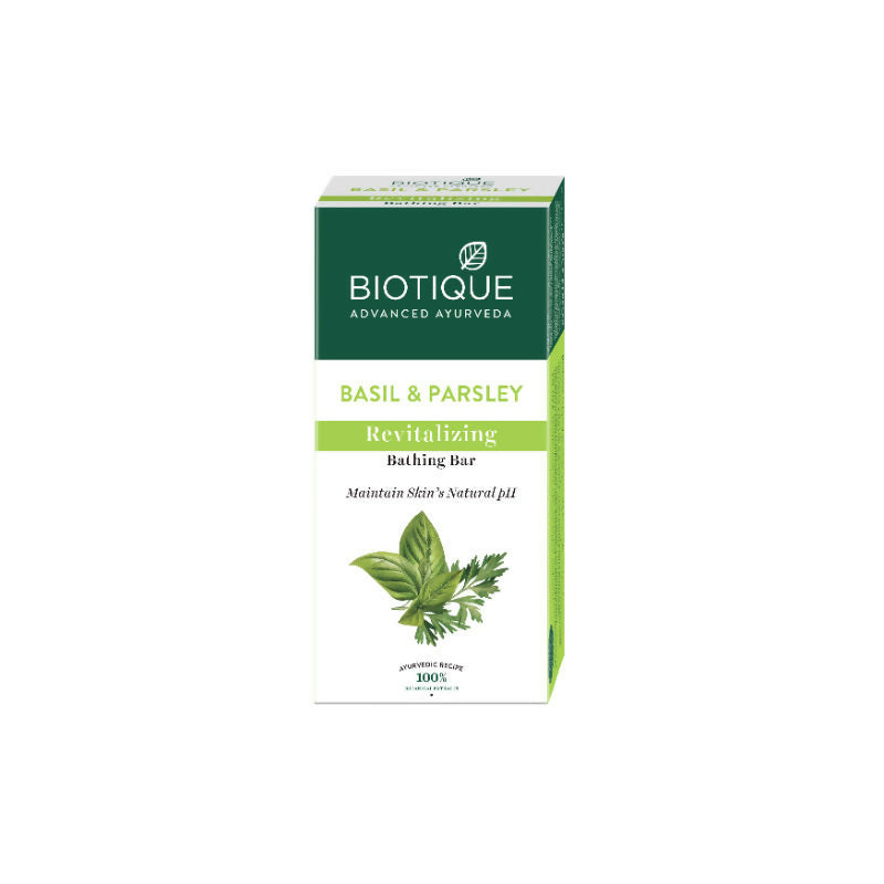 Image 1 of Biotique Bio Basil And Parsley Revitalizing Bathing Bar