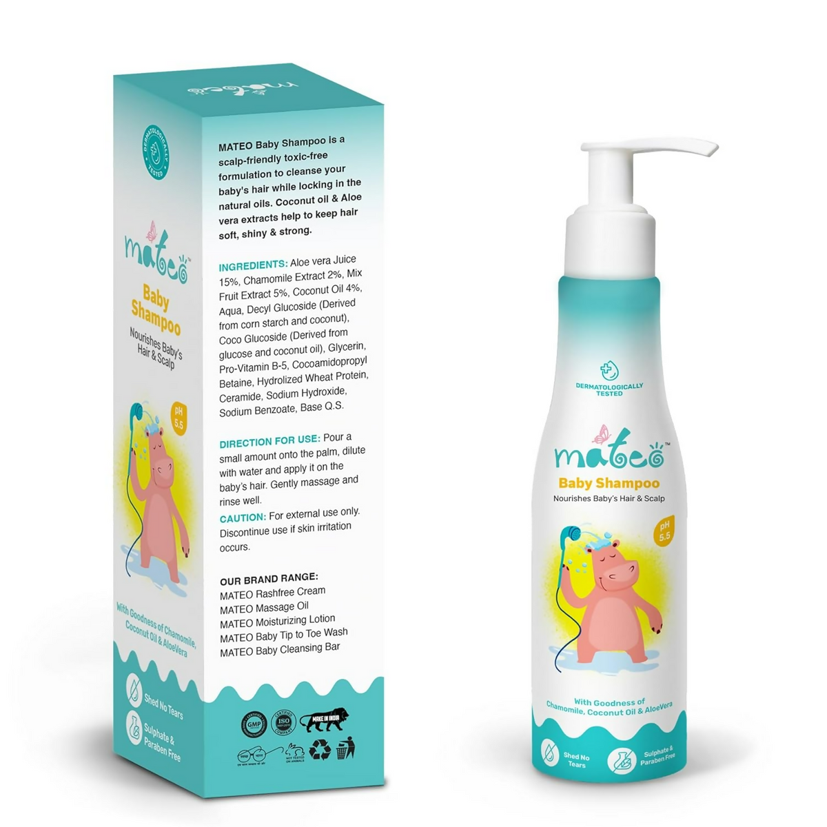 Image 2 of Mateo Baby Shampoo Nourishes Baby’S Hair And Scalp