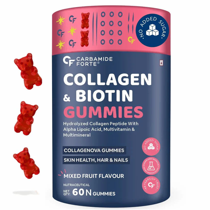 Image 1 of 60 gummies for the product Carbamide Forte Collagen & Biotin Gummies