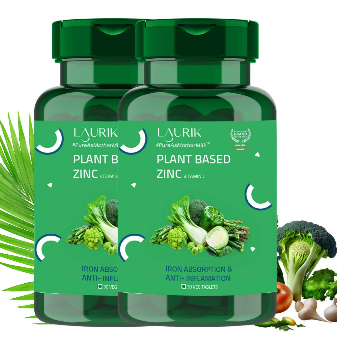 Image 8 of Laurik Plant Based Zinc And Vitamin C Tablets | Supplements Help Iron Absorption And Immune Support For Men And Women