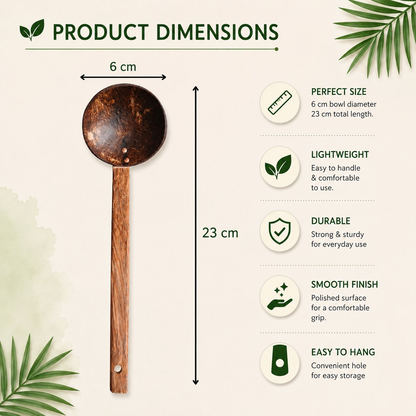 Image 5 of Thenga Coconut Shell Ladles/Spoon Set