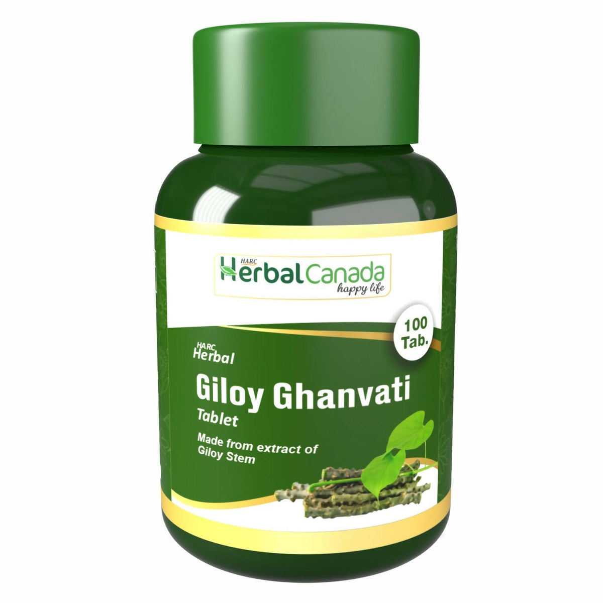 Image 1 of 100 tabs for the product Herbal Canada Giloy Ghanvati Tablets