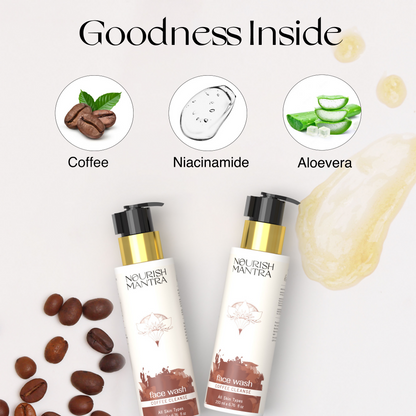 Image 4 of Nourish Mantra Coffee Cleanse Face Wash with Coffee Niacinamide, & Aloe Vera