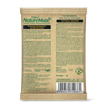 Image 2 of Nisha Nature Mate Henna-Based Hair Color Powder Sachet (Pack of 10)