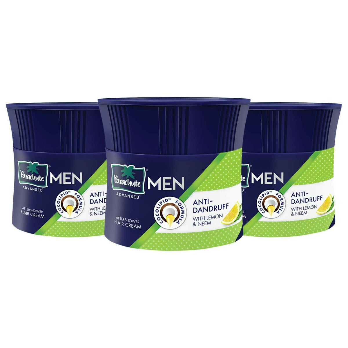 Image 1 of 100 gm / Pack of 3 for the product Parachute Advansed Men Hair Cream, Anti-Dandruff, With Lemon & Neem
