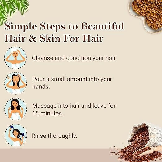 Image 3 of Organic Netra Pure Flaxseed Gel with Vitamin E for Hair and Skin Strengthens