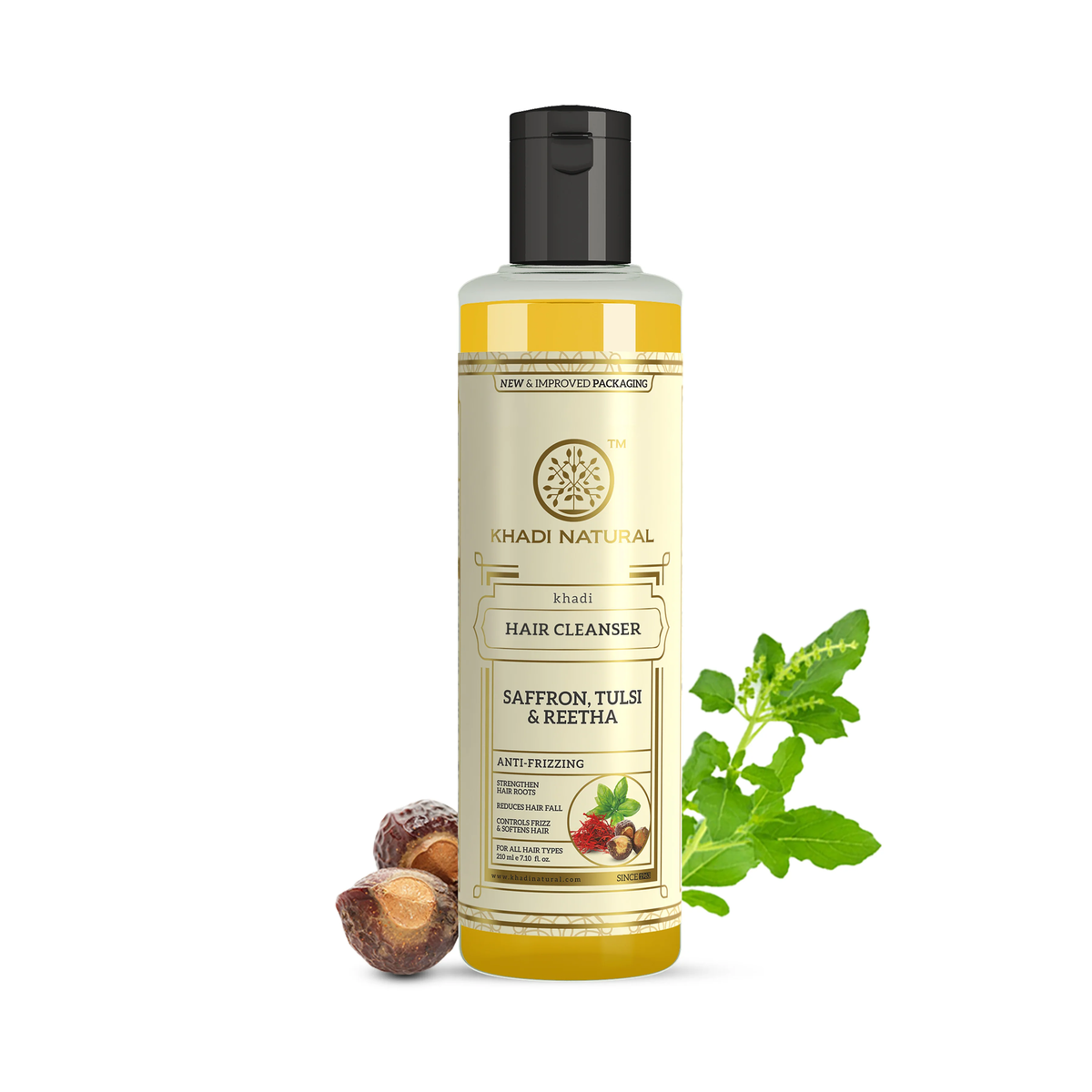Image 1 of Khadi Natural Saffron, Tulsi & Reetha Hair Cleanser