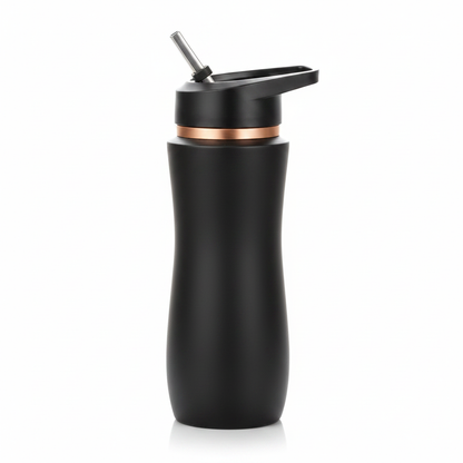 Image 2 of Sattvya Gifting Black Colour Coated Copper Sipper
