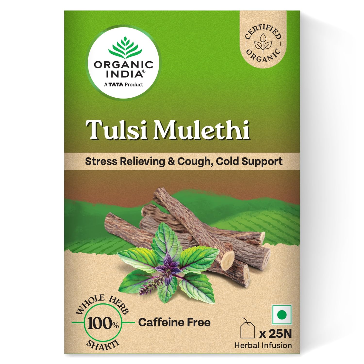 Image 1 of Organic India Tulsi Mulethi 25 Tea Bags