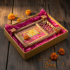 Image 1 of Sattvya Gifting Khatiya Pattern Wooden Snacks Platter