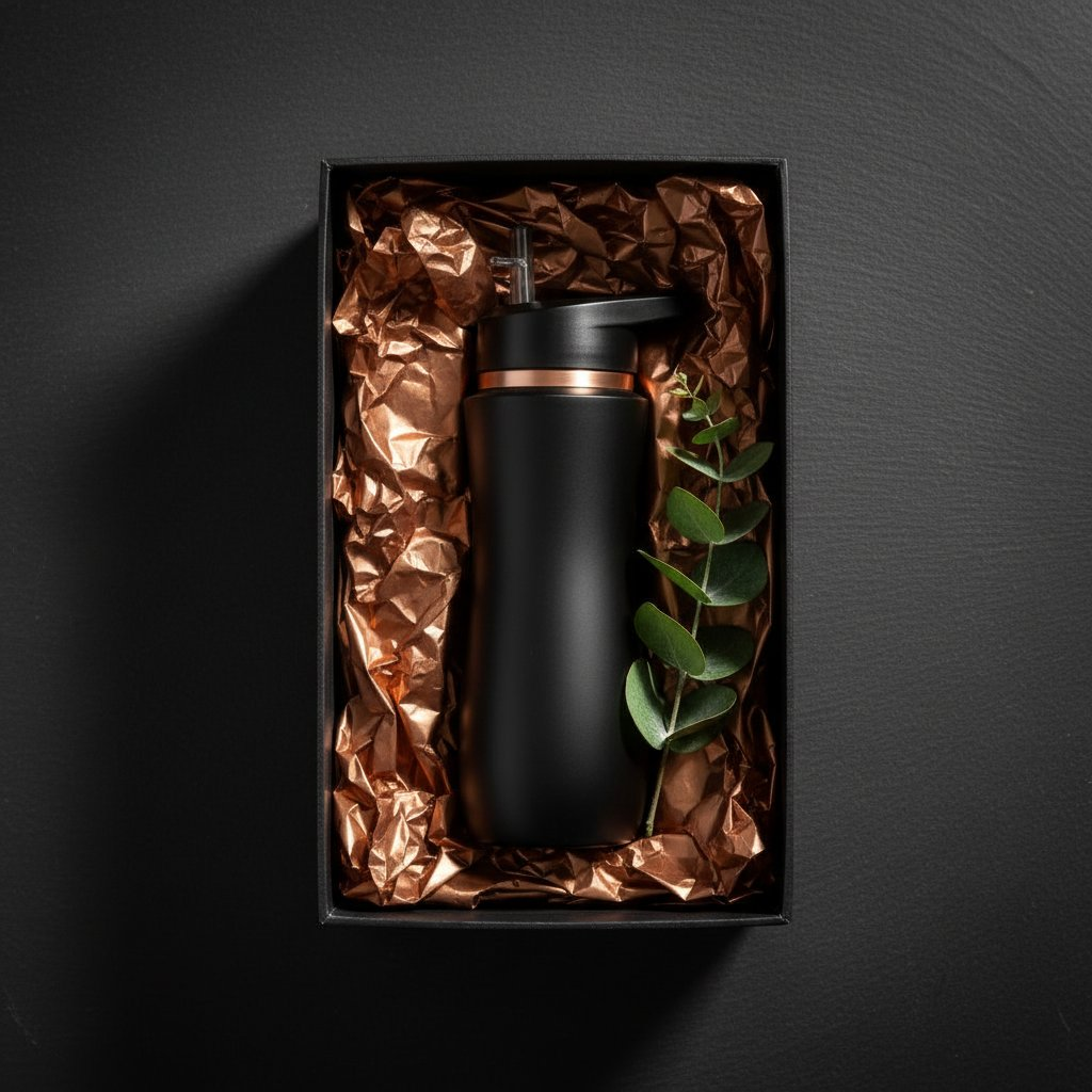 Image 4 of Sattvya Gifting Black Colour Coated Copper Sipper