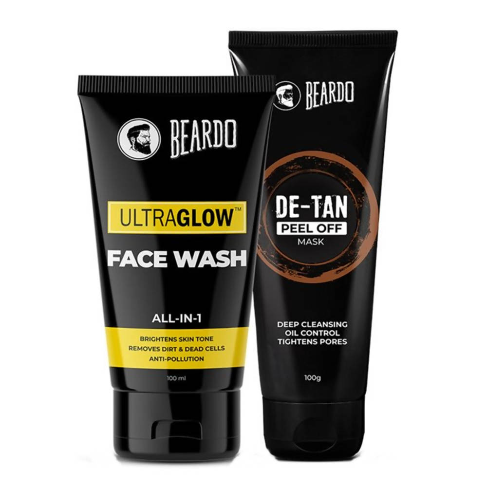 Image 1 of Combo / Pack of 1 for the product Beardo Ultraglow Face Wash & De-Tan Peel Off Mask Combo