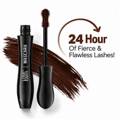 Image 2 of Love Earth Lash Max Mascara - Voluminous Lengthening & Waterproof - Chocolate Brown